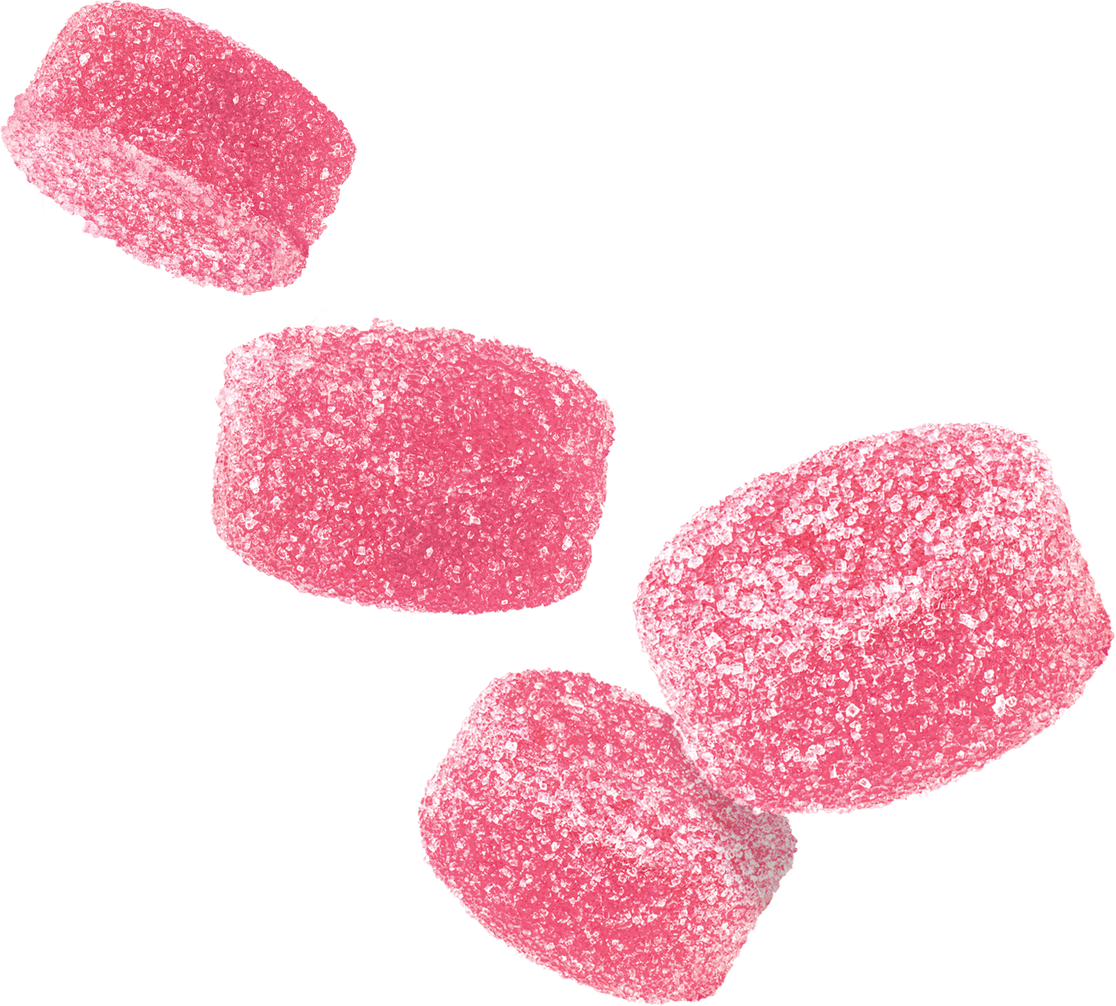 Several floating gummies.